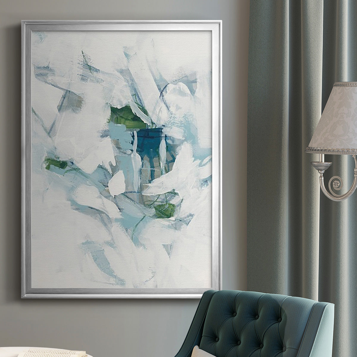 Ice Cavern III - Modern Framed Canvas Print