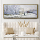 Snow in Argenteuil, 1875 - Floater Framed Canvas Print