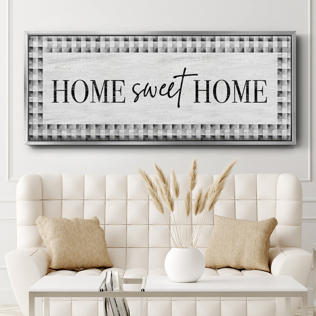 Home Sweet Home - Floater Framed Canvas Print