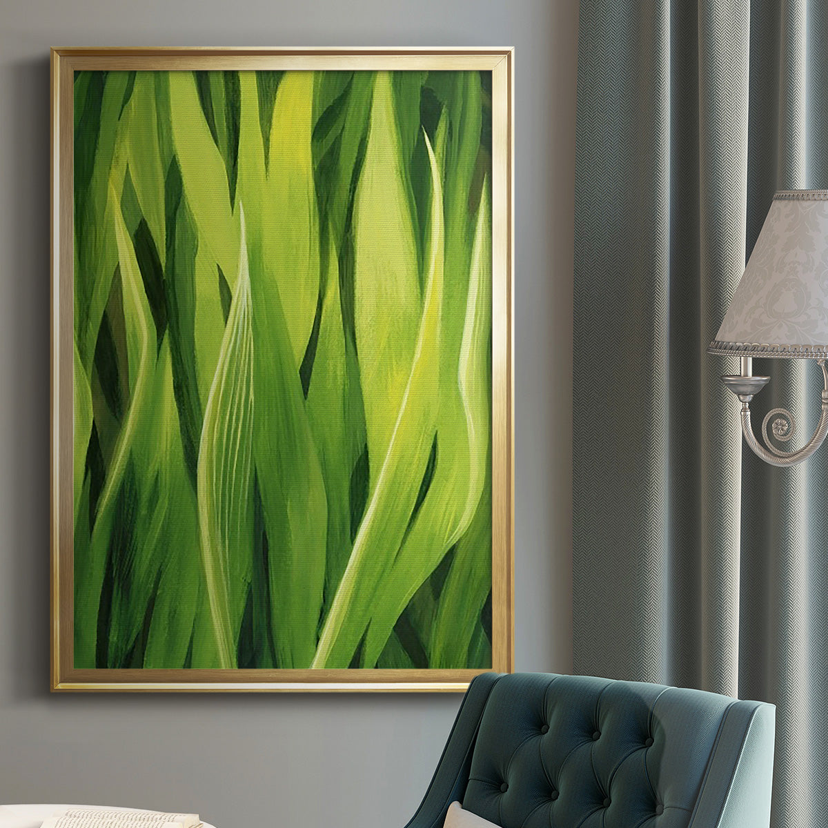 Blades of Grass II - Modern Framed Canvas Print