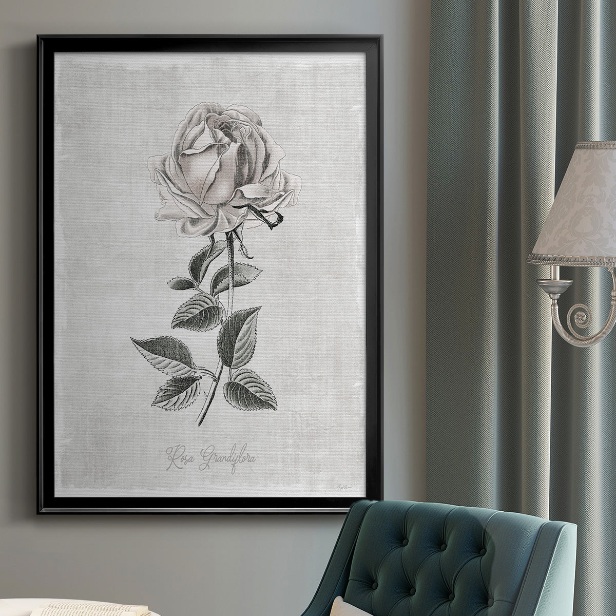 Vintage Botanical II - Modern Framed Canvas Print