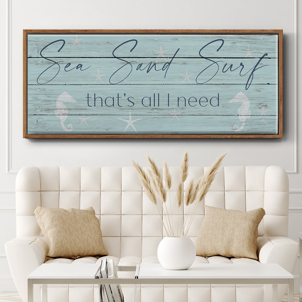 Sea, Sand, Surf - Floater Framed Canvas Print