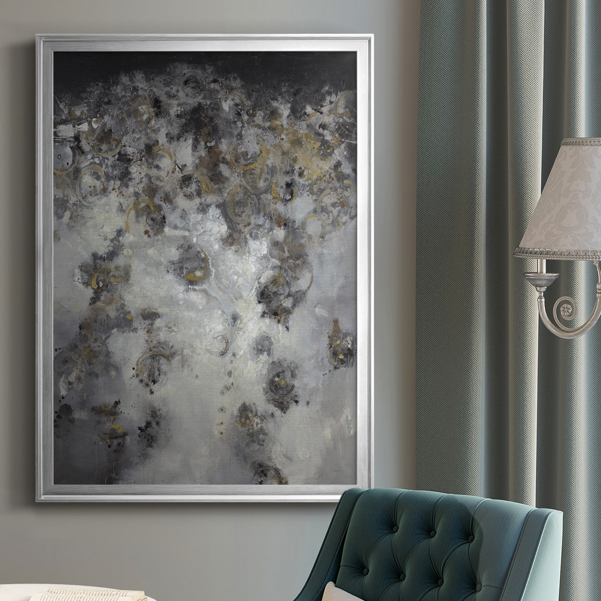 Meteor Showers - Modern Framed Canvas Print