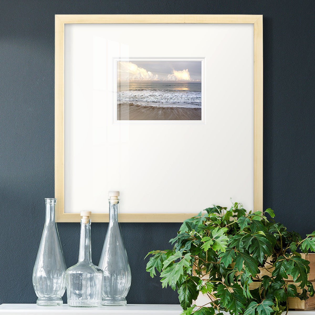 Ebbing Wave Premium Framed Print Double Matboard