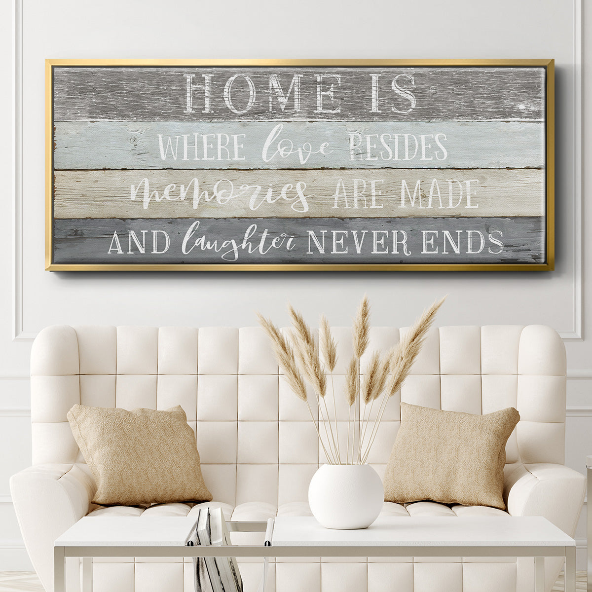 Home Is Where - Floater Framed Canvas Print