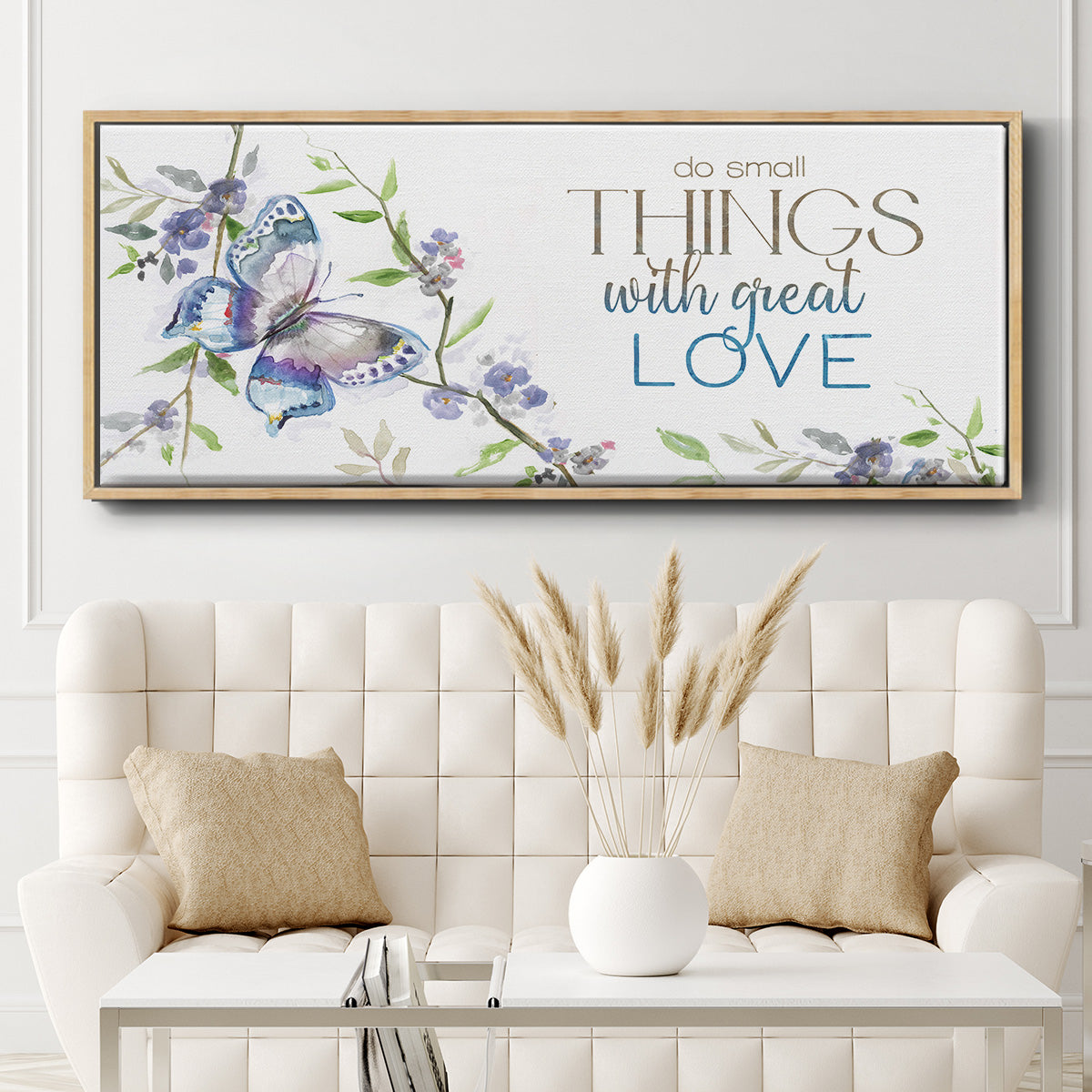 Small Things, Great Love - Floater Framed Canvas Print