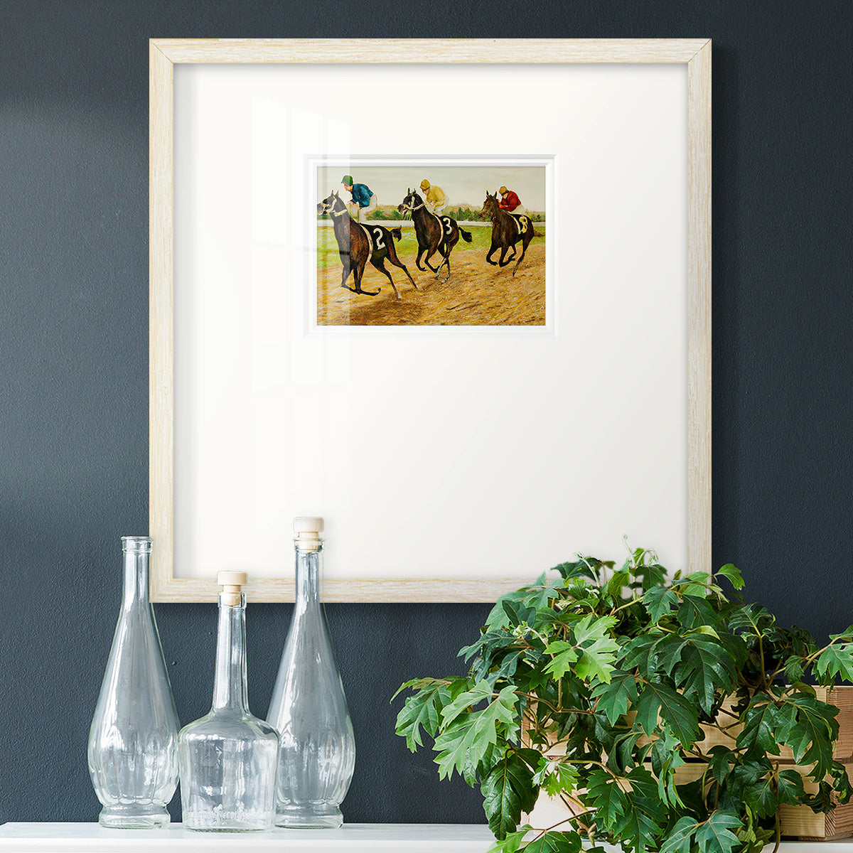 Day at the Race V Premium Framed Print Double Matboard