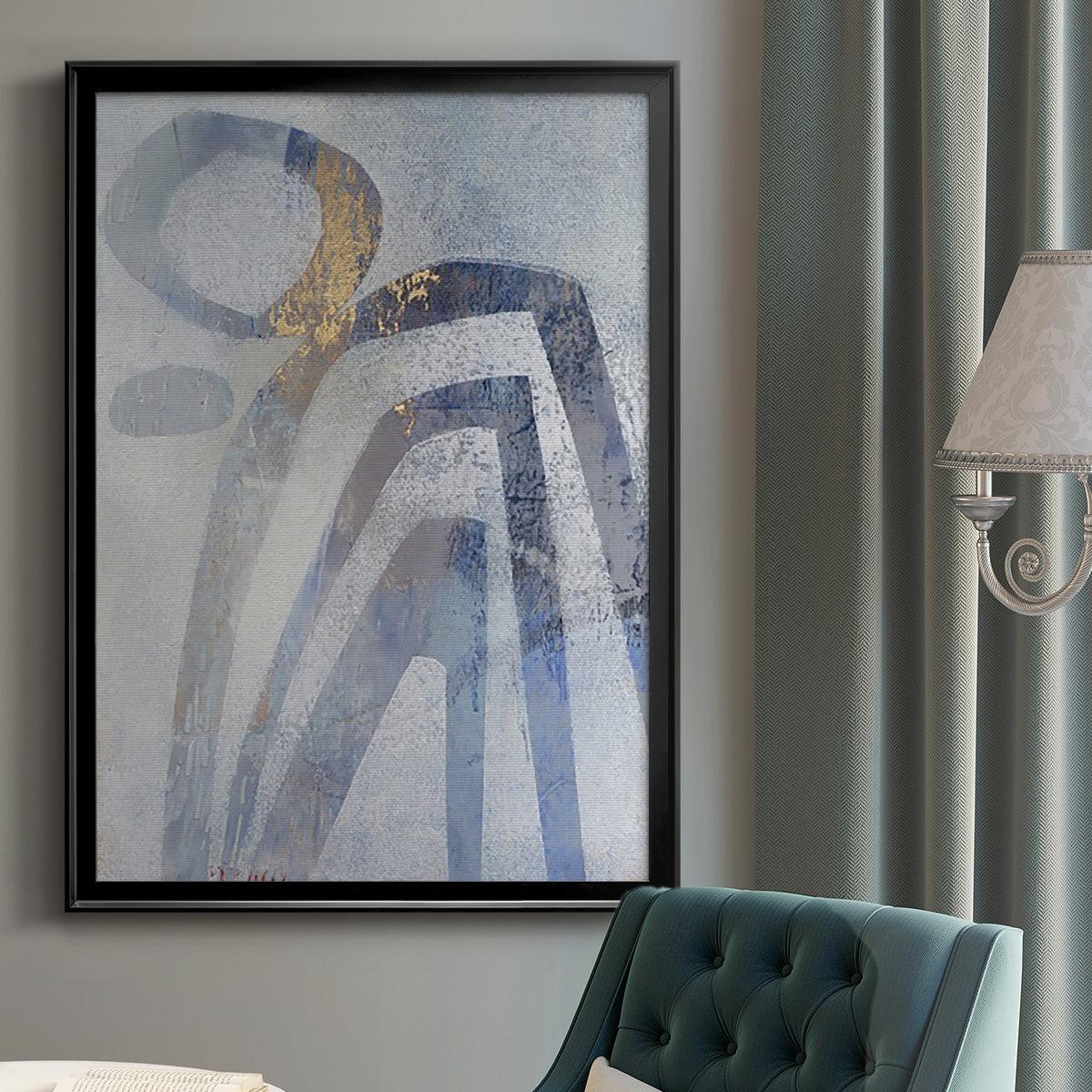 Linx IV - Modern Framed Canvas Print