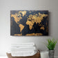 Gold and Navy Map V - Canvas Art Print
