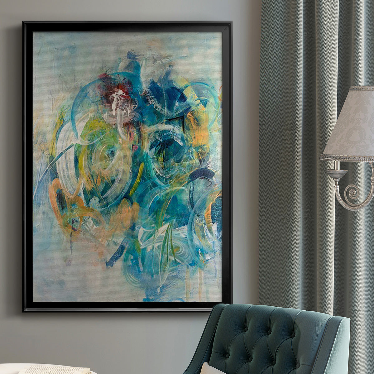 Silent Energy II - Modern Framed Canvas Print
