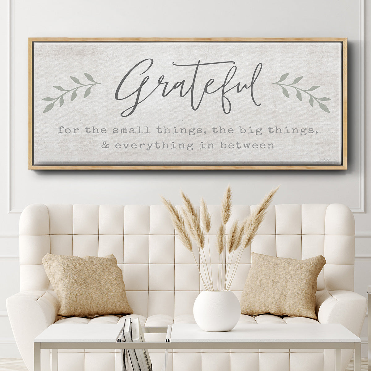 Grateful for Everything - Floater Framed Canvas Print