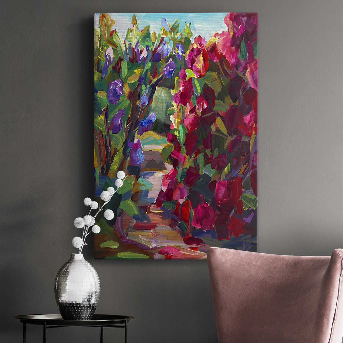 Lilacs & Rhodies - Canvas Art Print