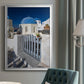 Santorini Sidewalk - Modern Framed Canvas Print