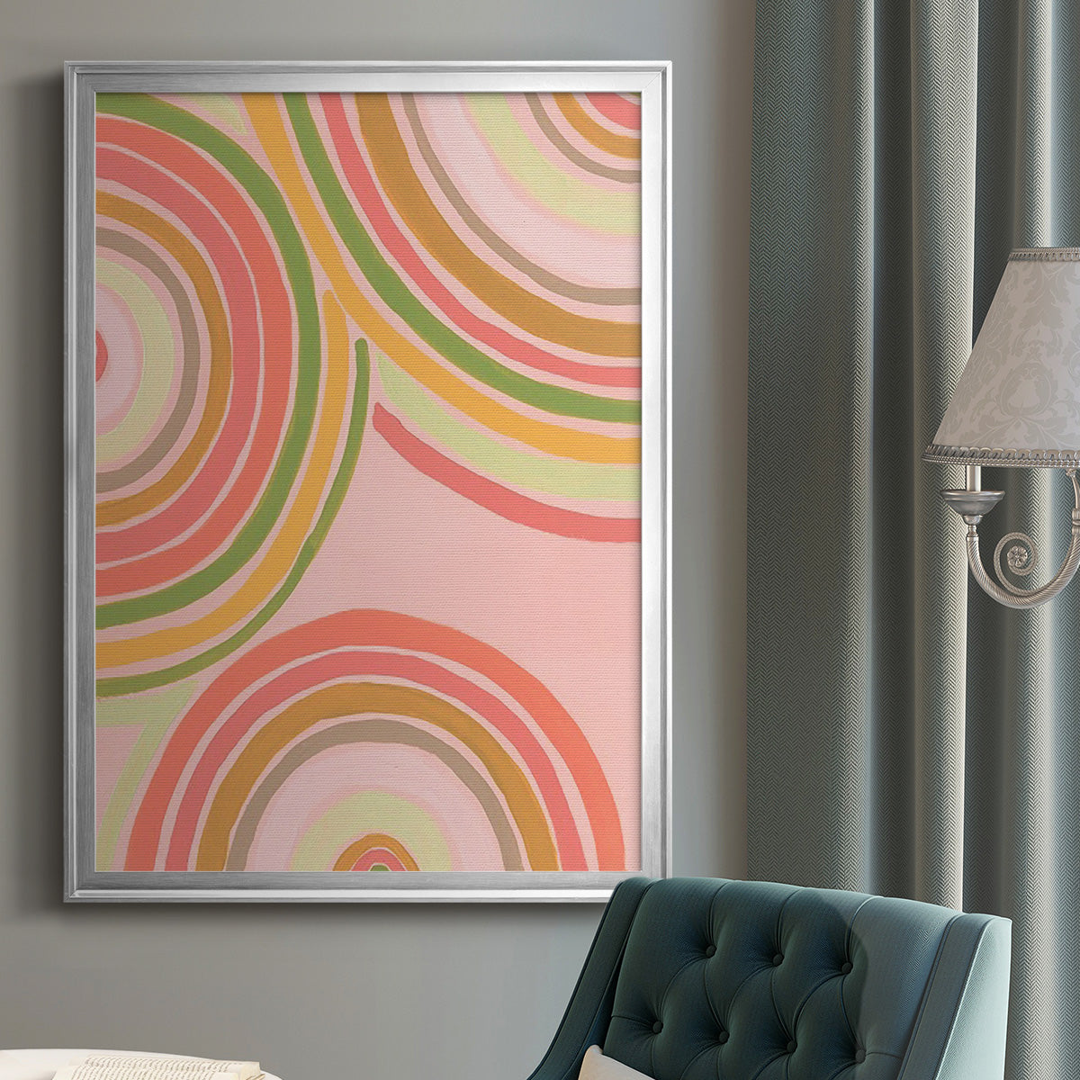 Abstract Rainbow I - Modern Framed Canvas Print