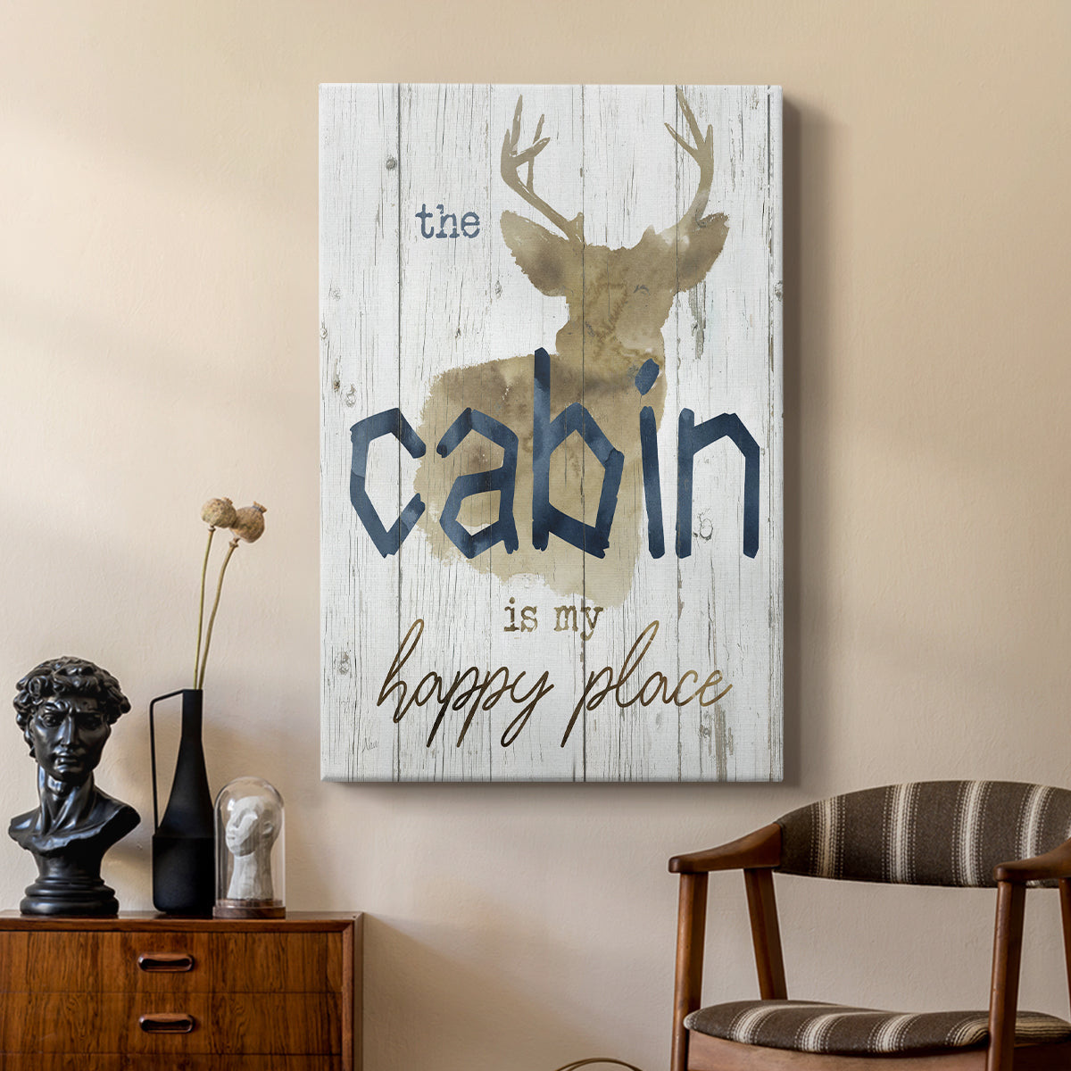 Happy Place Cabin - Canvas Art Print