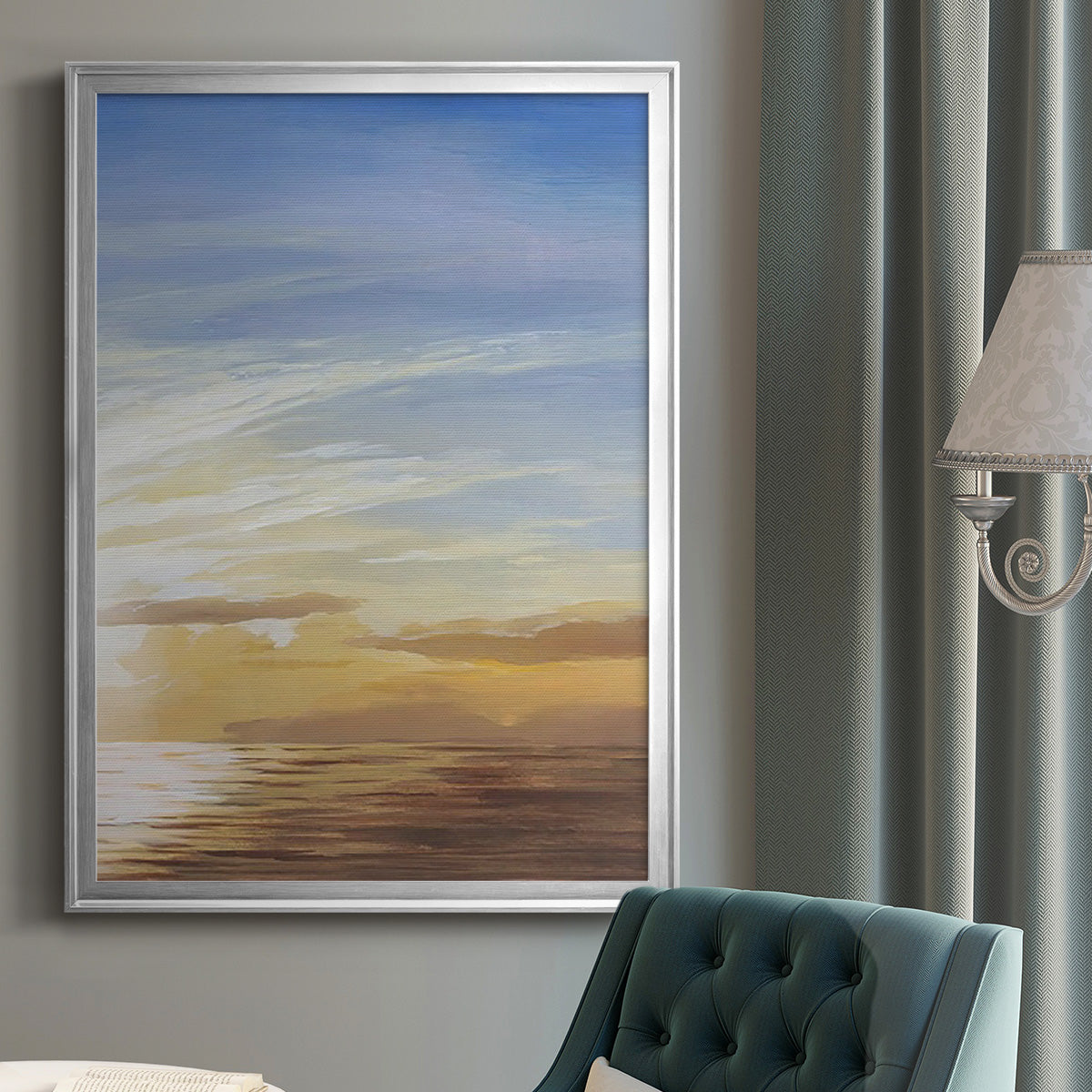 Luminous Waters II - Modern Framed Canvas Print