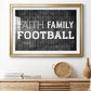 Faith Family Football - Modern Framed Art Print