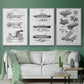Industrial Flight - Floater Framed Canvas Set