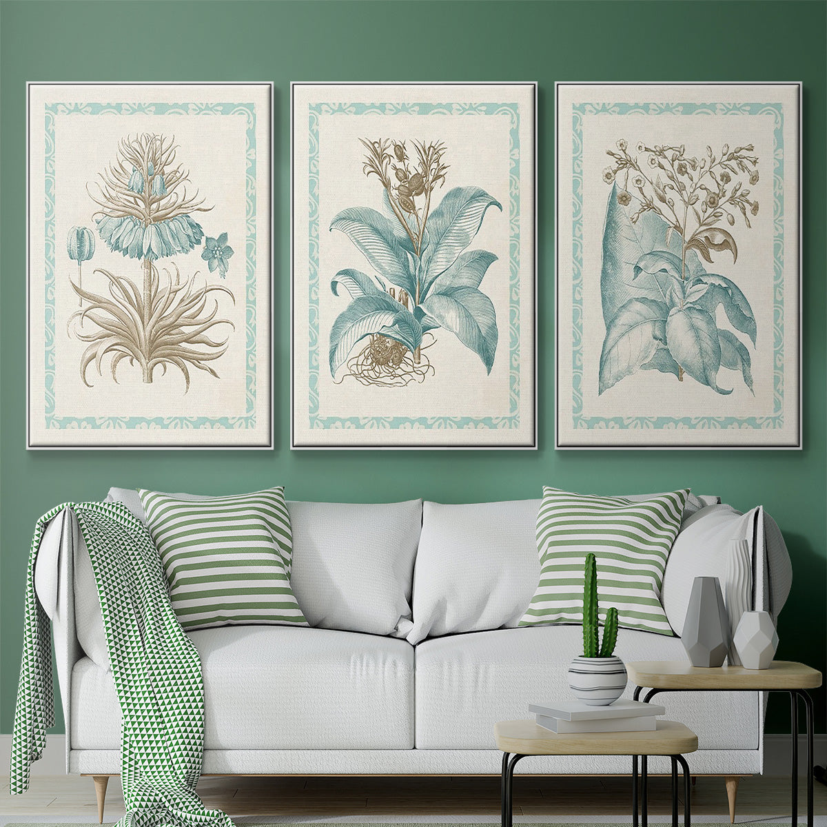 Willow Blue Besler I - Floater Framed Canvas Set