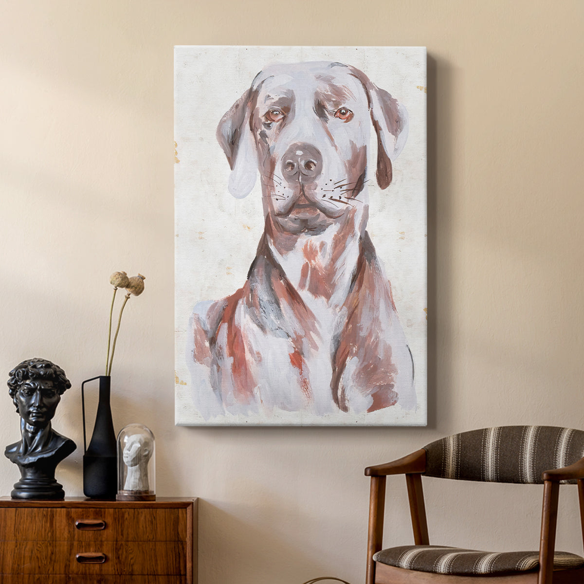 Sitting Dog I - Canvas Art Print