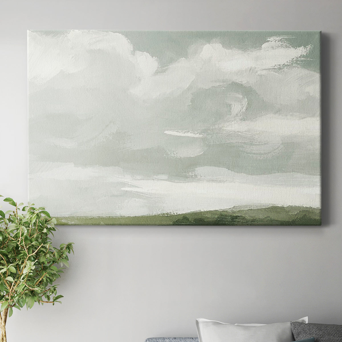 Gray Stone Sky III Premium Gallery Wrapped Canvas - Ready to Hang