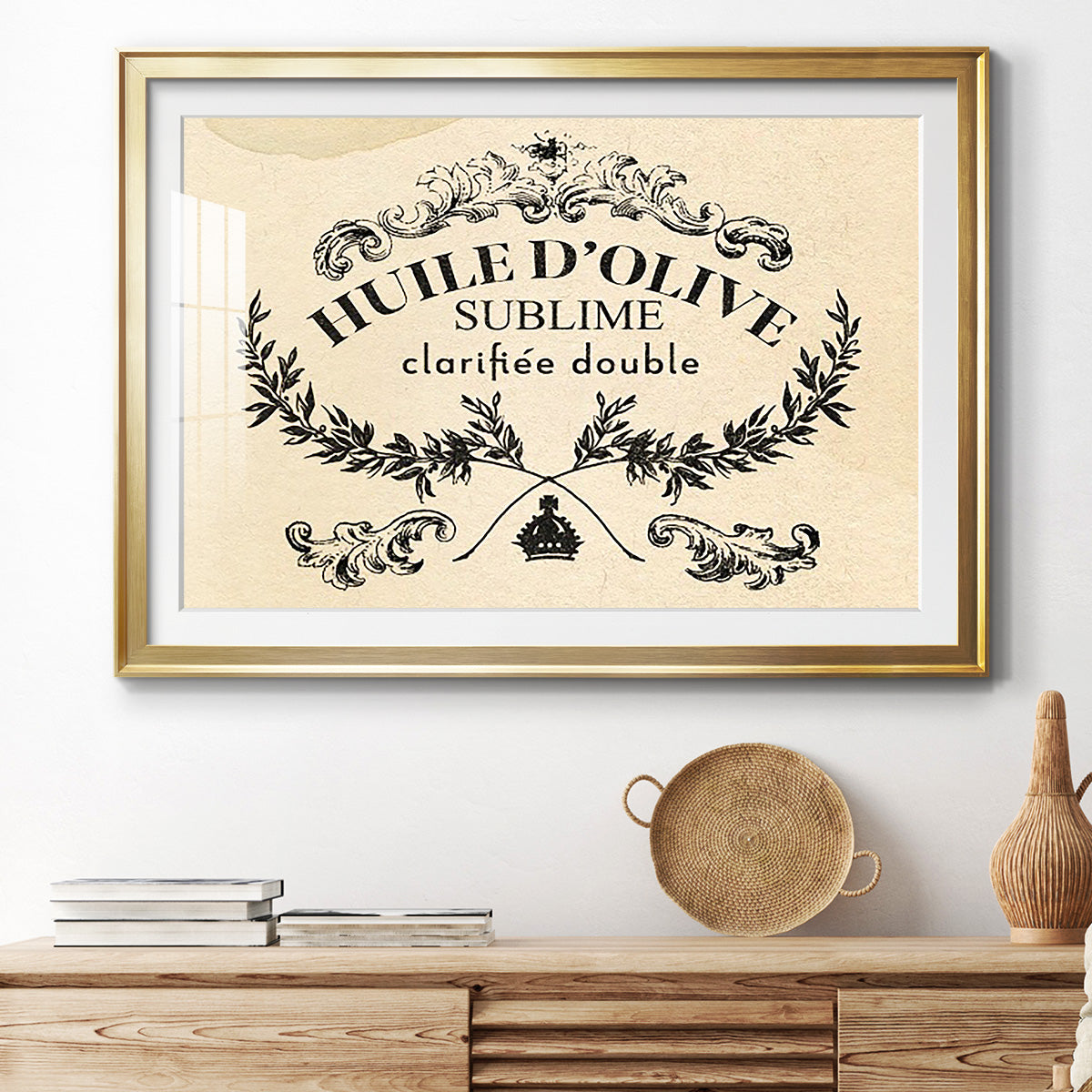 Antique French Label IV - Modern Framed Art Print