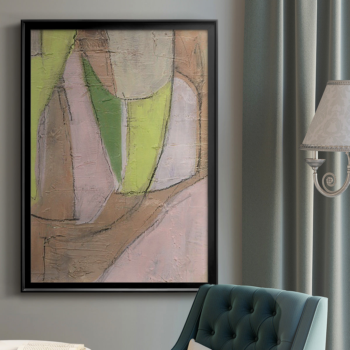 Many Layers I - Modern Framed Canvas Print
