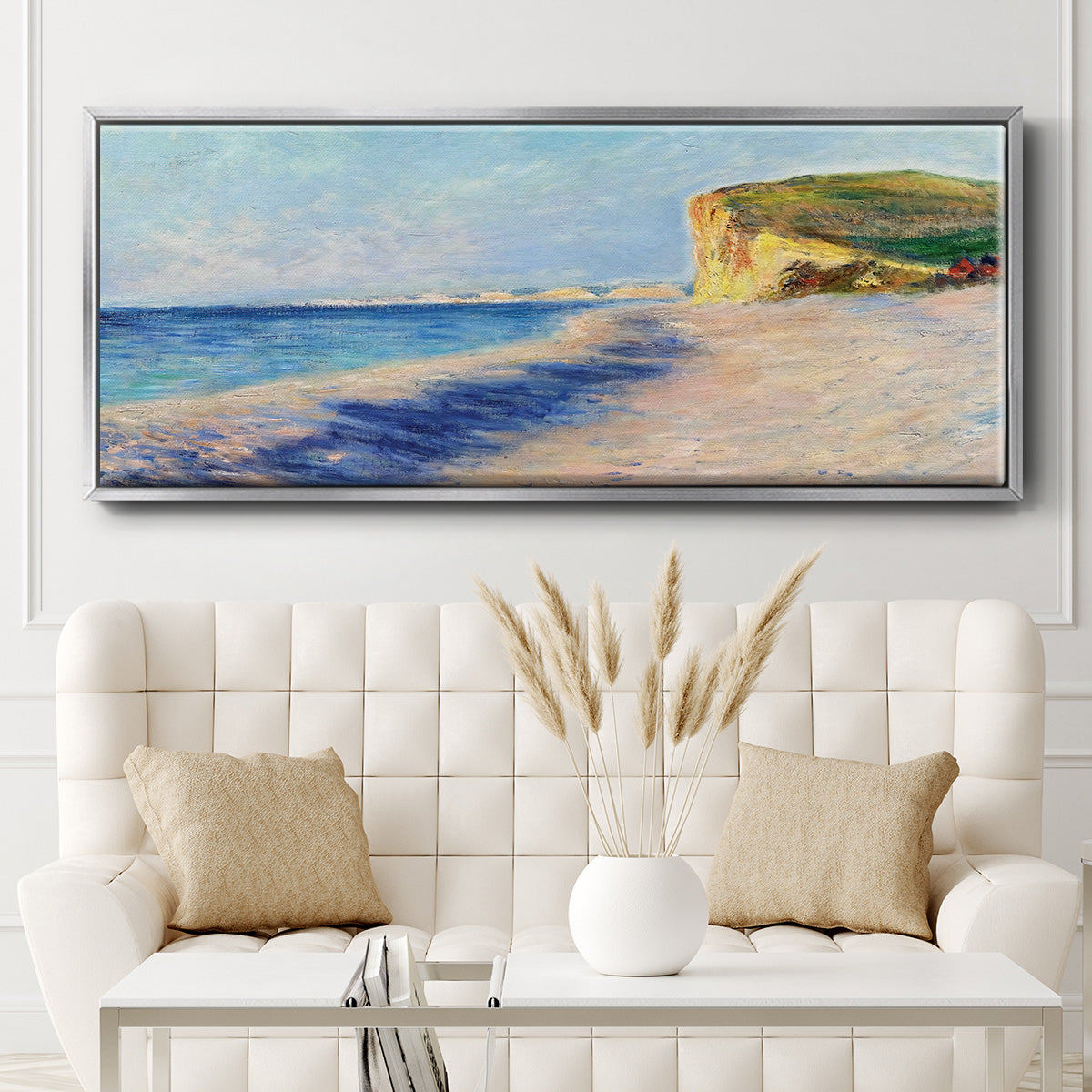 Pourville, Near Dieppe, 1882 - Floater Framed Canvas Print