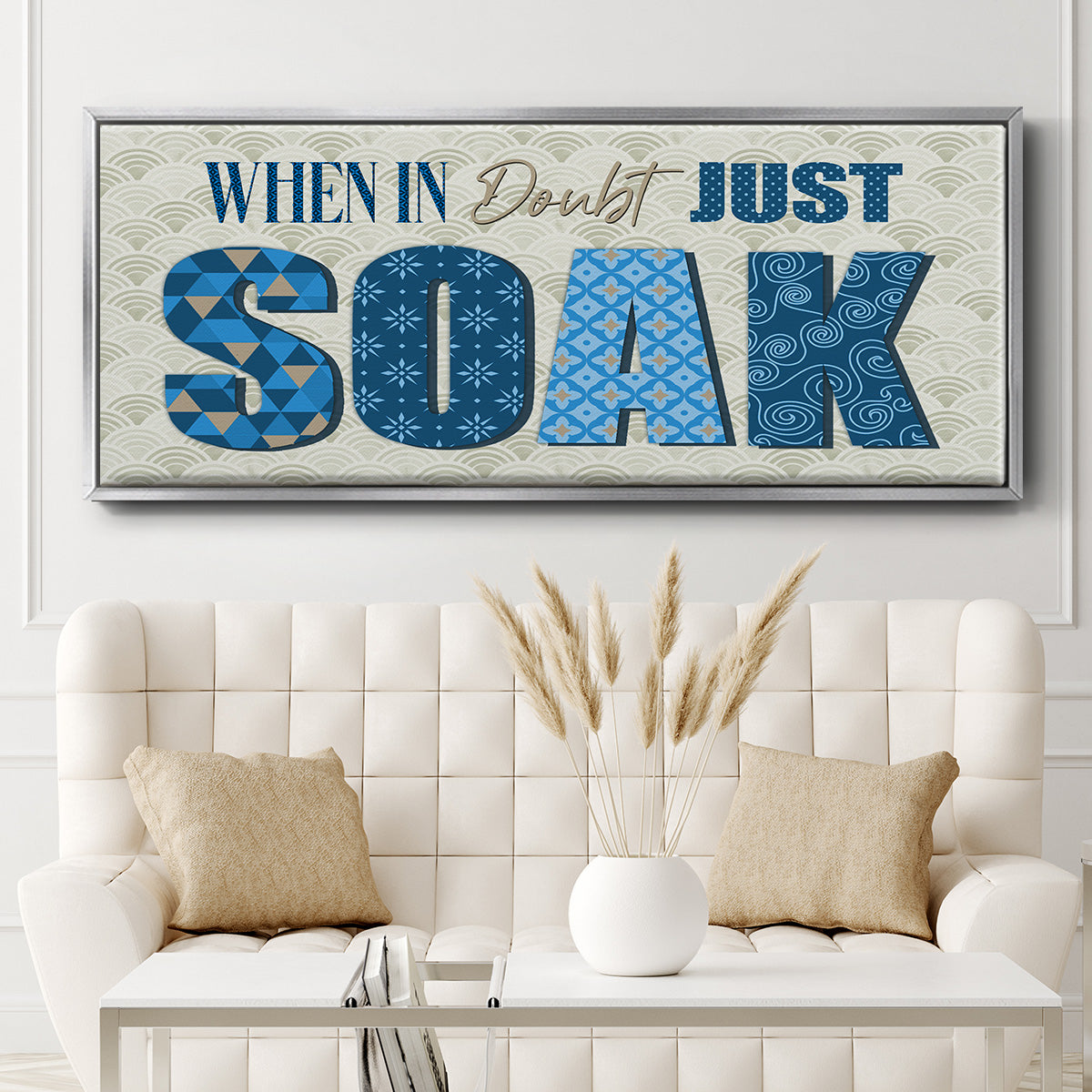 When in Doubt - Floater Framed Canvas Print