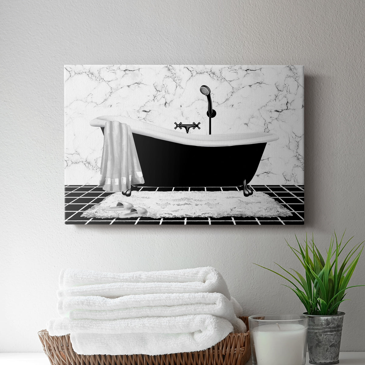 Modern Bath I - Canvas Art Print