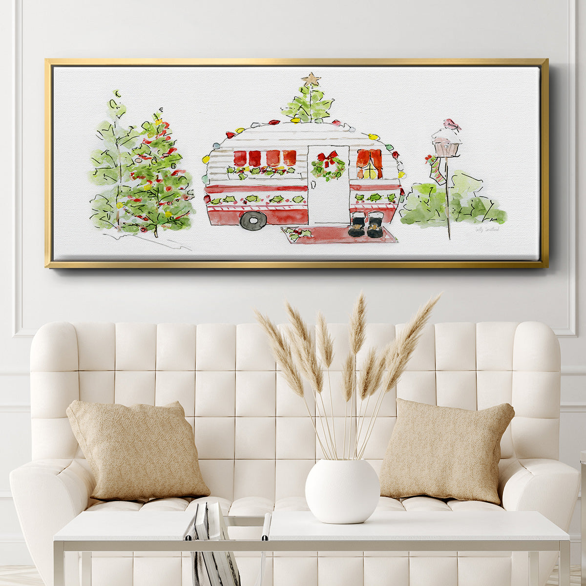 Holiday Camper II - Floater Framed Canvas Print