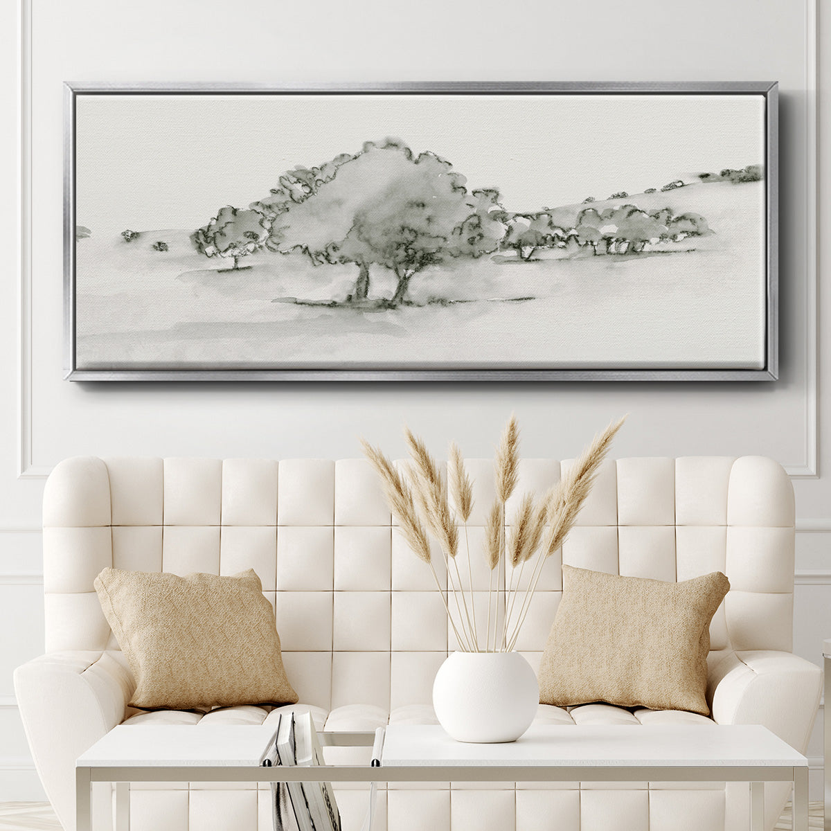 Scenic Scribble II - Floater Framed Canvas Print
