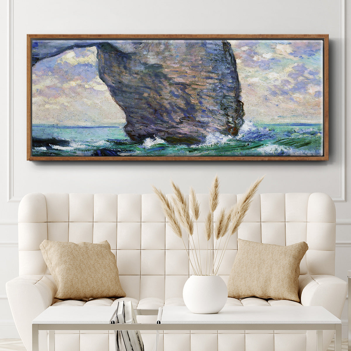 The Manneport, Seen from Below, 1883 - Floater Framed Canvas Print