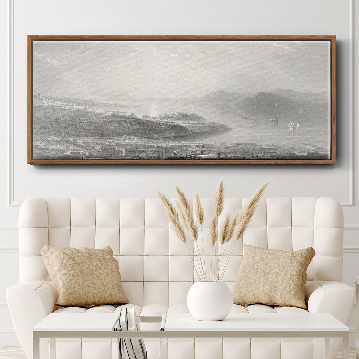 Golden Gate - Floater Framed Canvas Print