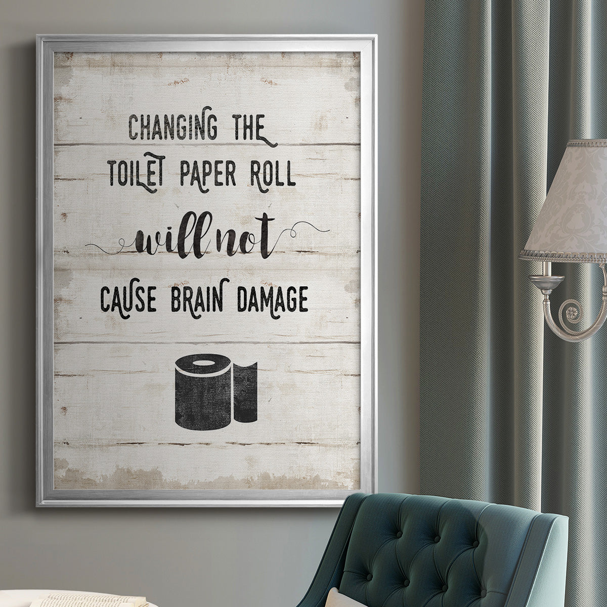 Changing the Roll - Modern Framed Canvas Print
