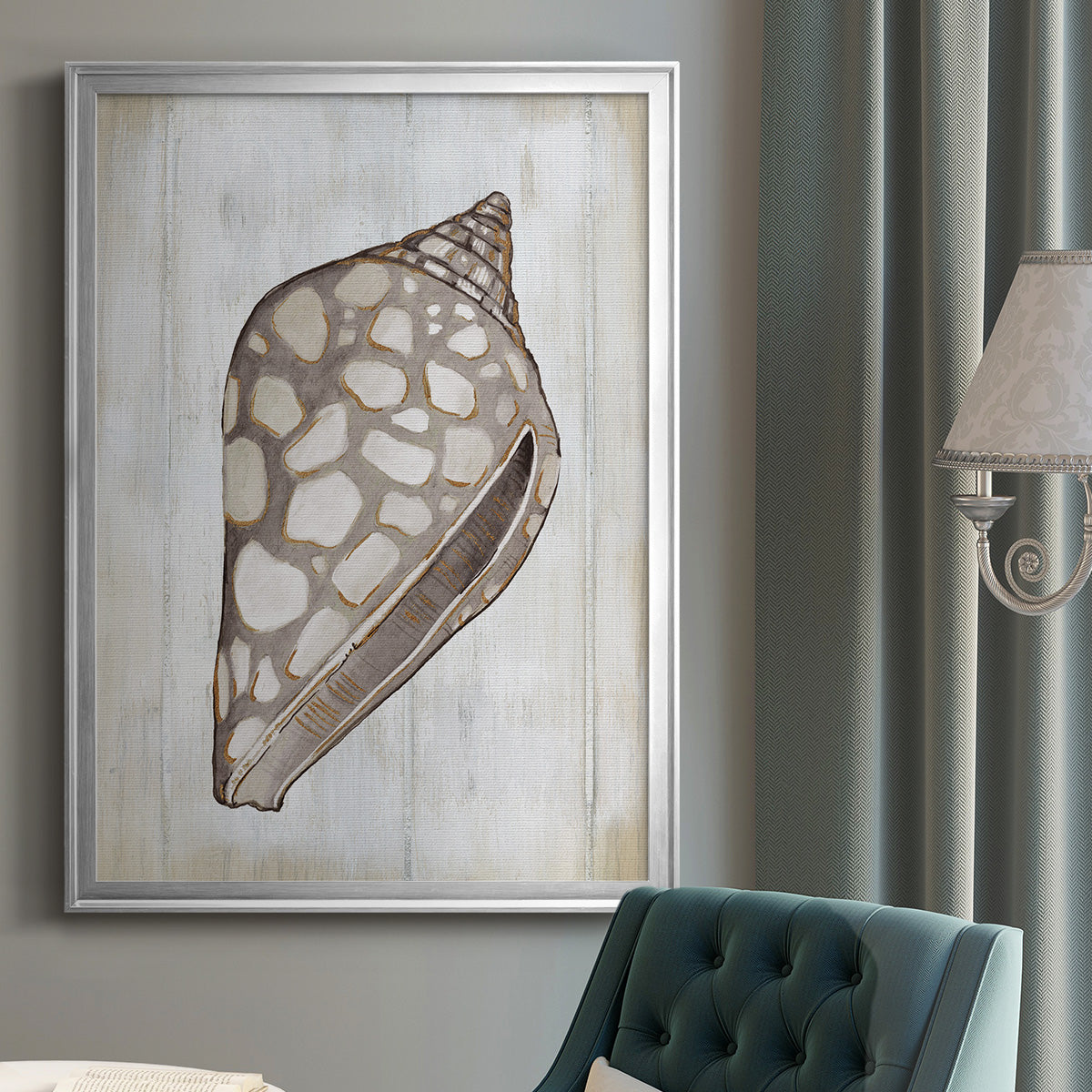 Ocean Cone I - Modern Framed Canvas Print
