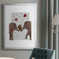 Elephant Bouquet, Portrait - Modern Framed Canvas Print