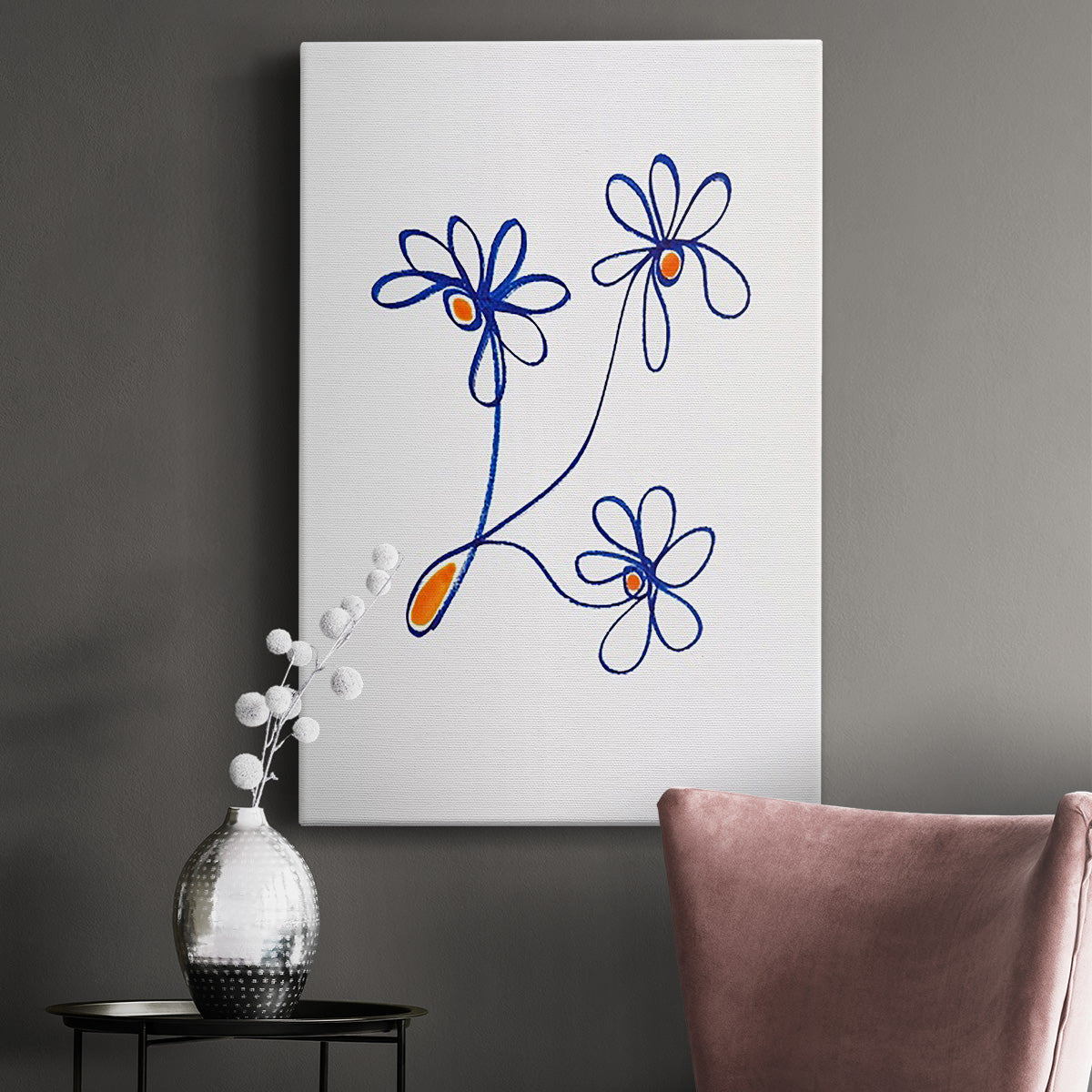 Wobbly Blooms III Premium Gallery Wrapped Canvas - Ready to Hang