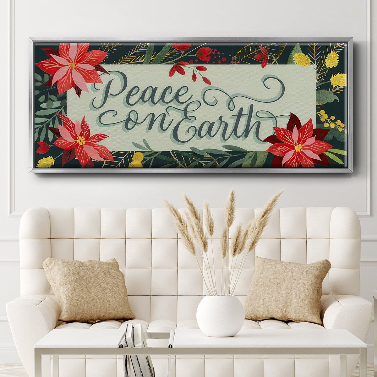 Bright Christmas Night Collection D - Floater Framed Canvas Print