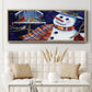 Snow Friends - Floater Framed Canvas Print