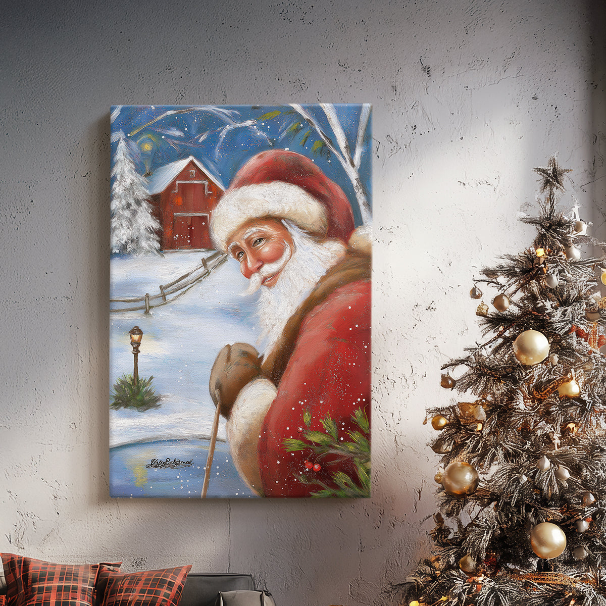 Pale Winter Fir Serenade - Canvas Art Print