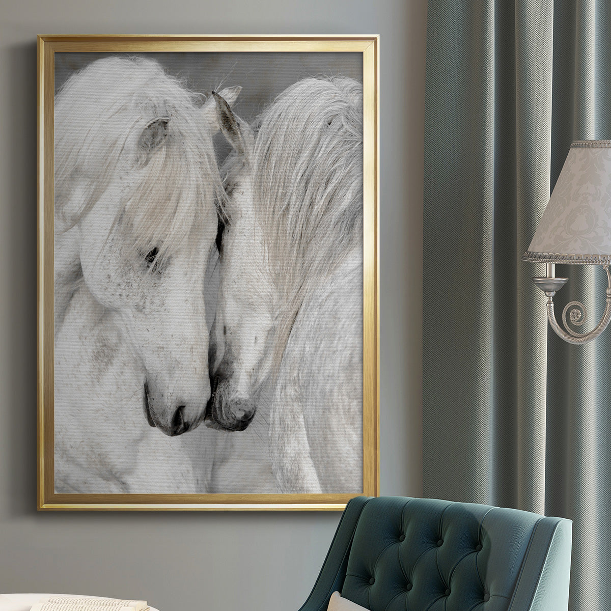 Affection II - Modern Framed Canvas Print