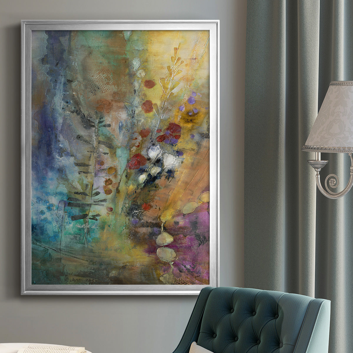 Fall Fling - Modern Framed Canvas Print