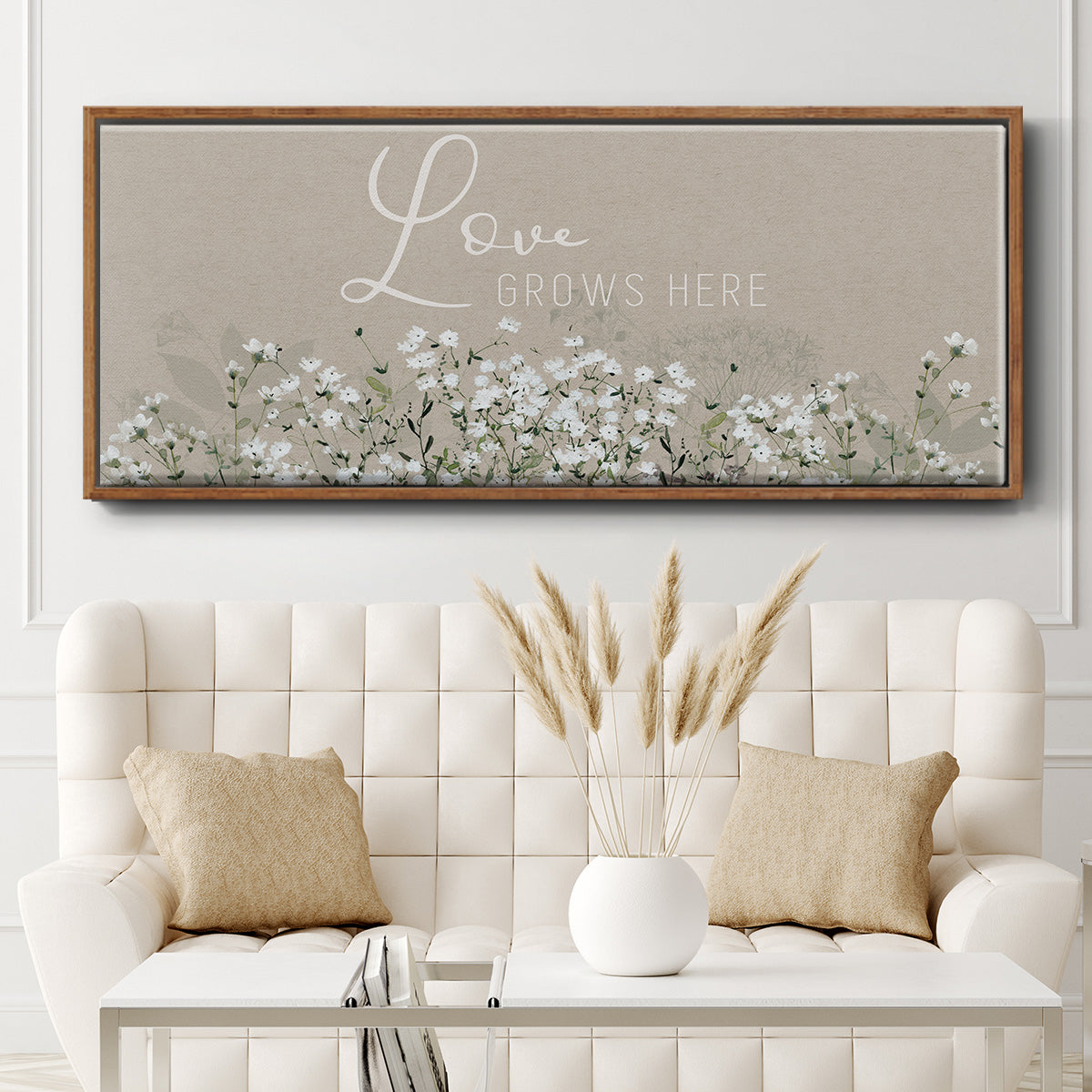 Bouquet of Love - Floater Framed Canvas Print
