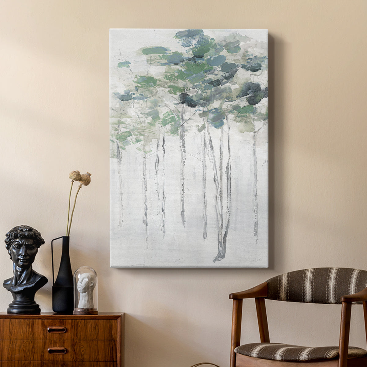 Impasto Tree Line II - Canvas Art Print