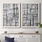 Line Meditation I - Premium Framed Canvas 2 Piece Set - Ready to Hang