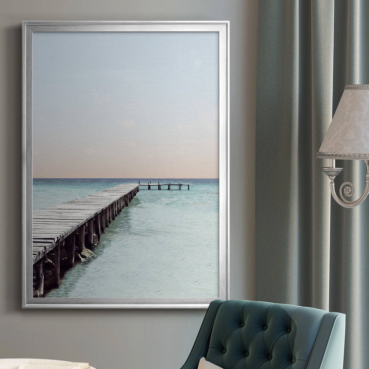 La Playa - Modern Framed Canvas Print