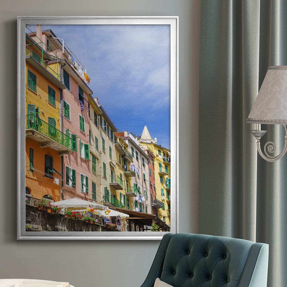 Cinque Terre - Modern Framed Canvas Print