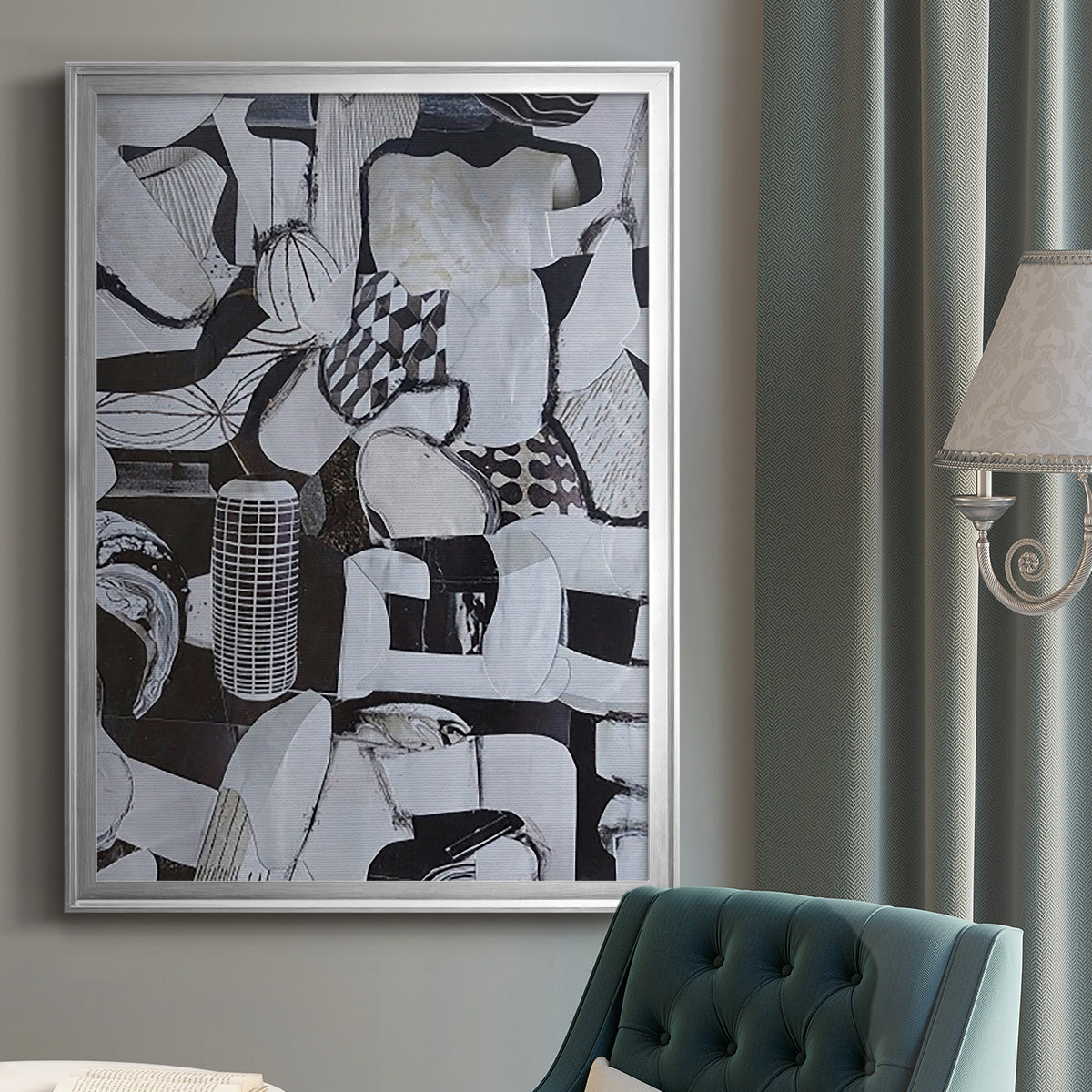 Beverlywood City Forms - Modern Framed Canvas Print