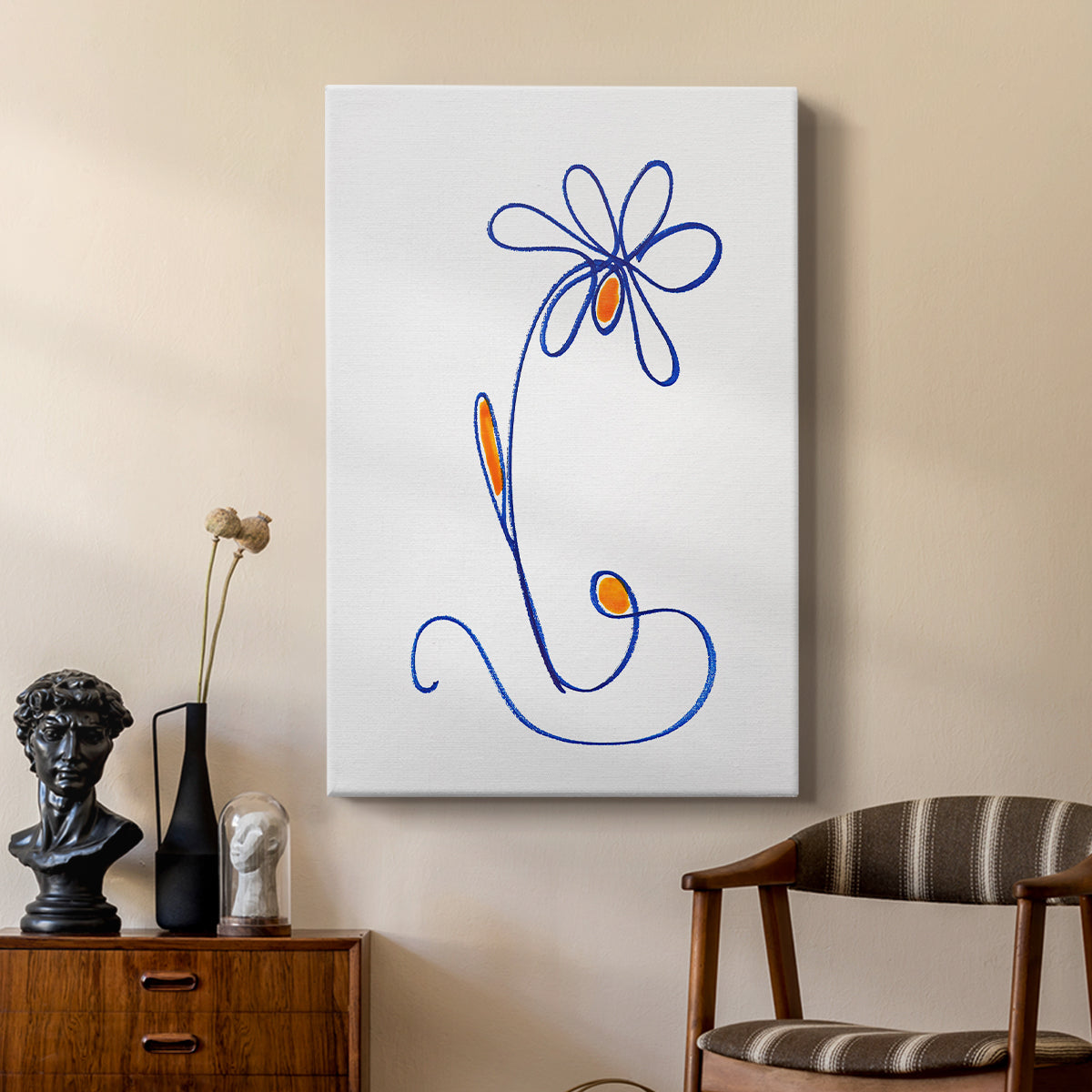 Wobbly Blooms II - Canvas Art Print